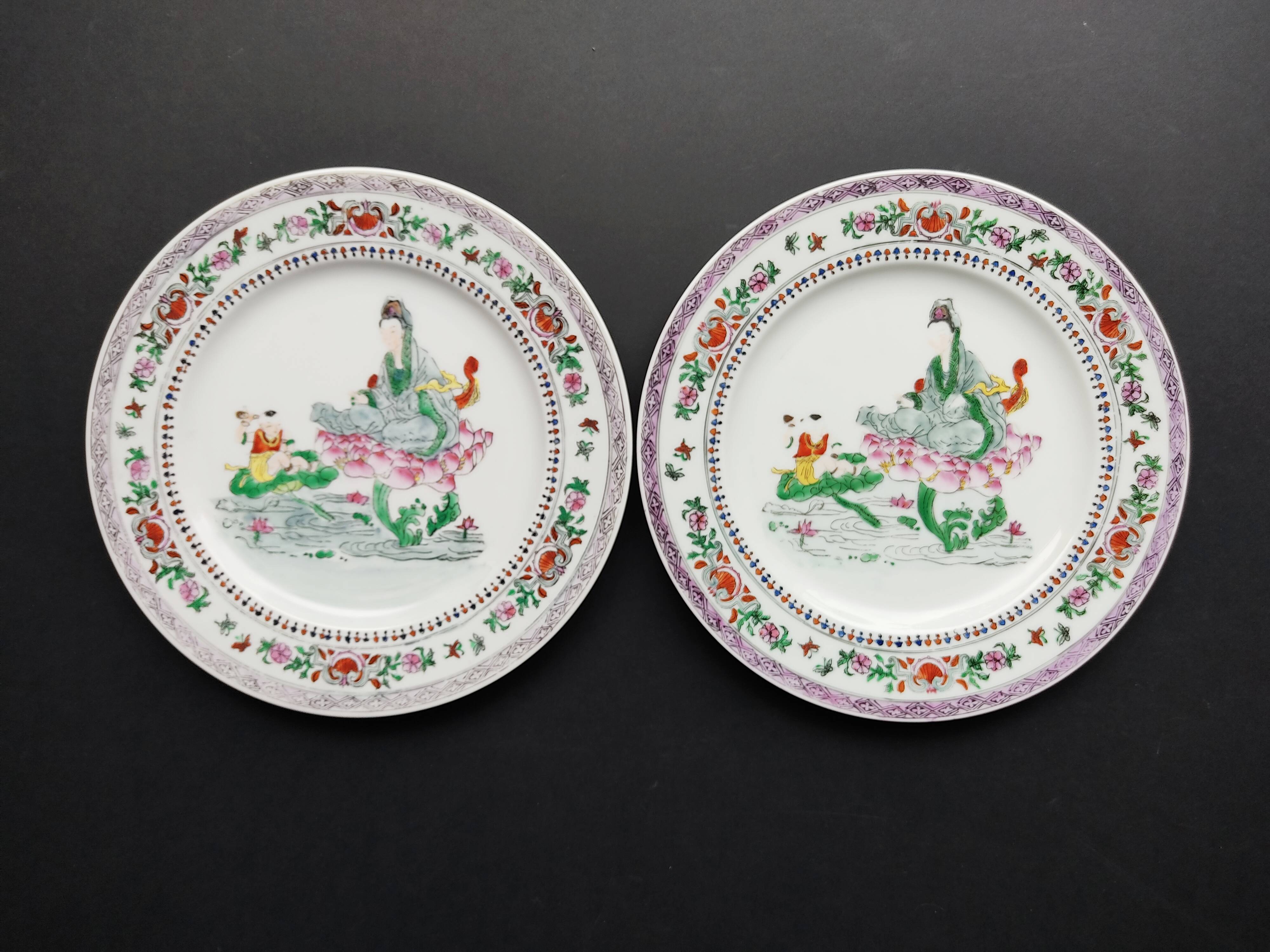 Pair plates China period Republic