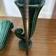 Pair of Art Deco vases circa 1920 - green glazed ceramic