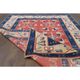 Vintage Turkish Oushak Handmade Wool Cotton Red Area Rug 130x190