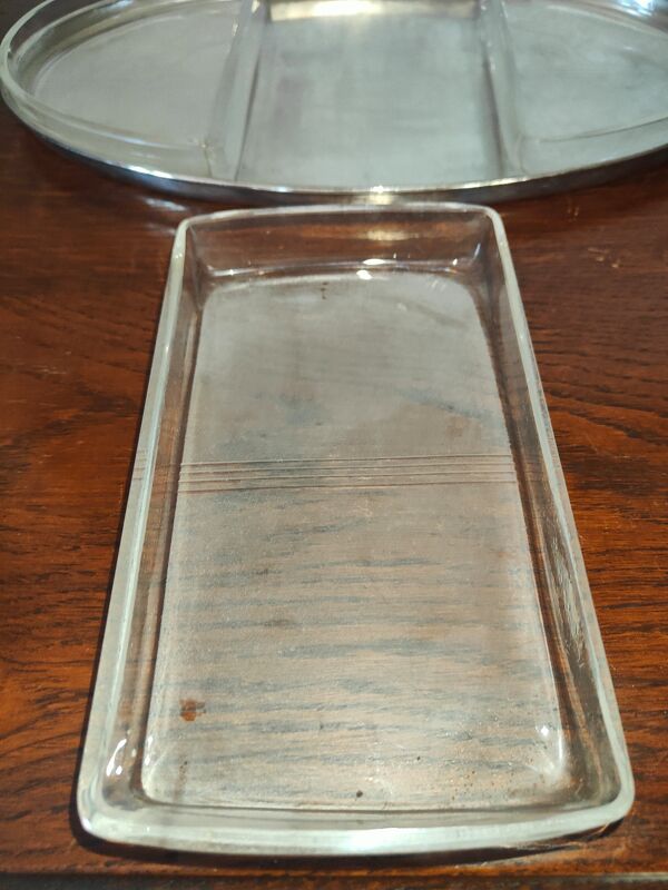 Plat à apéritif de service en métal argenté WMF Allemand art déco