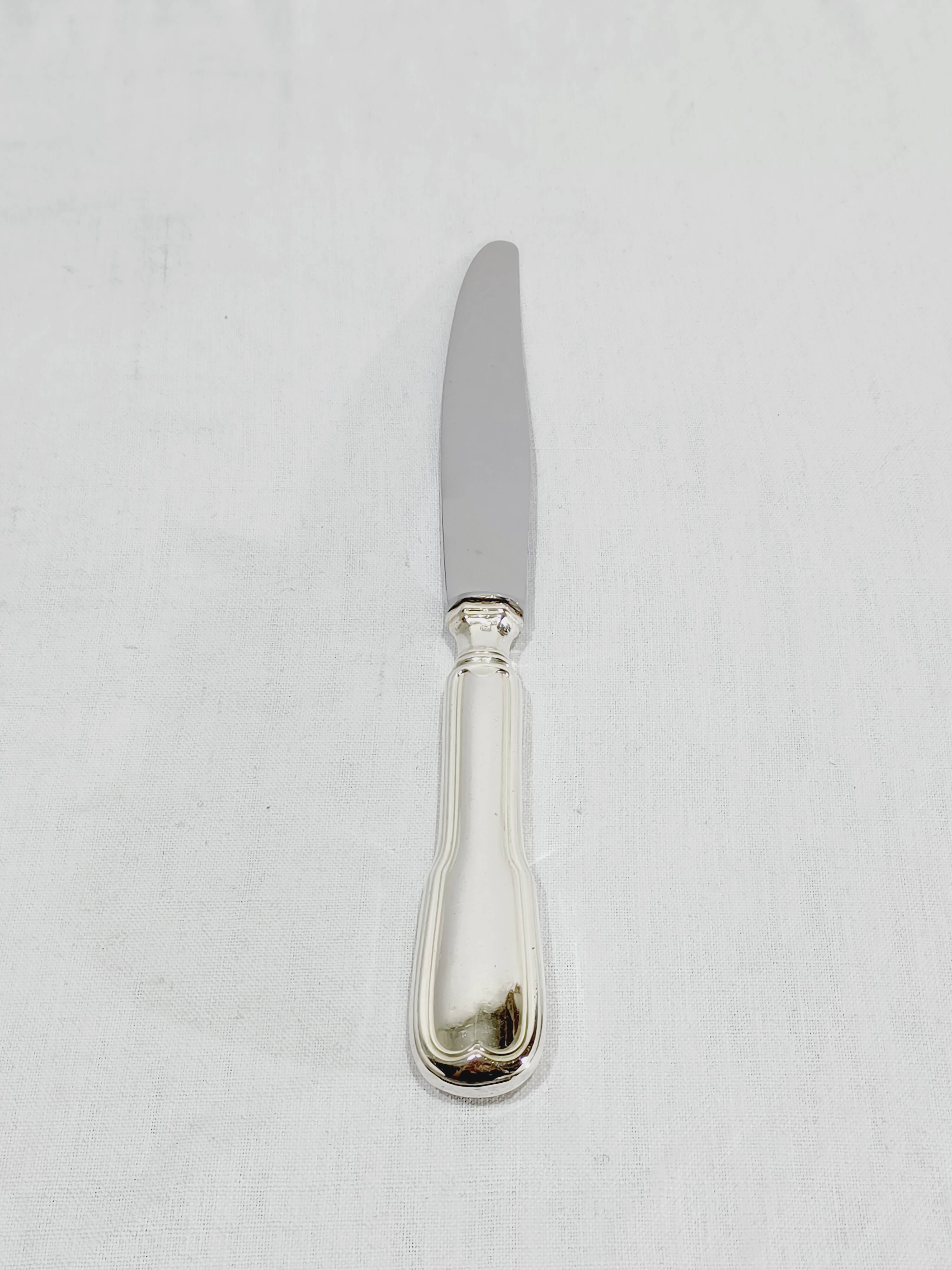 Sfam - 12 silver-plated table knives