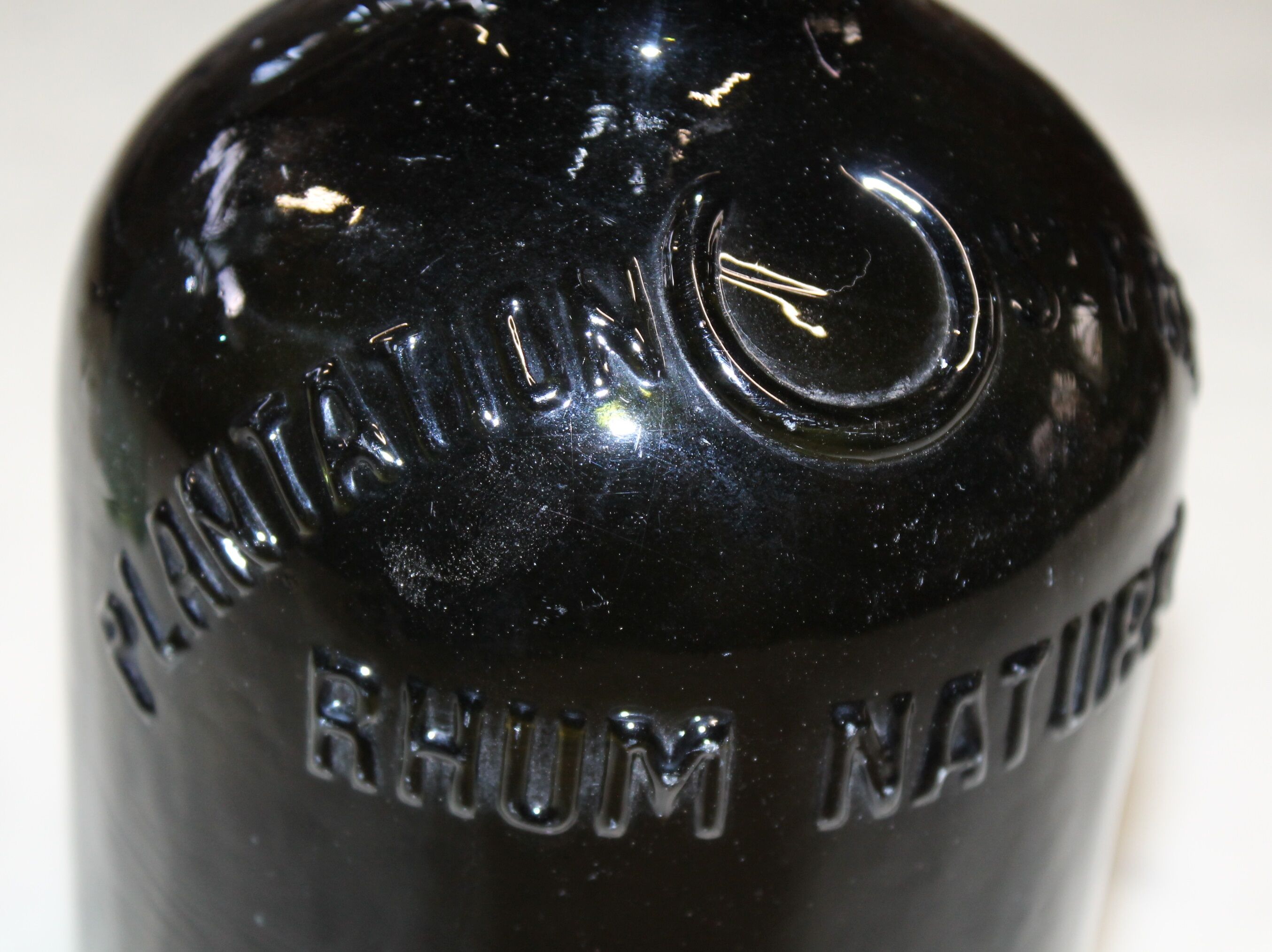 Old smoked glass bottle
