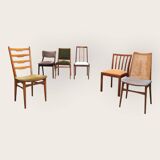 Zes Mid Century stoelen