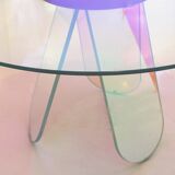 Shimmer Circular Table Made of Art Glass and Desgined by Patricia Urquiola