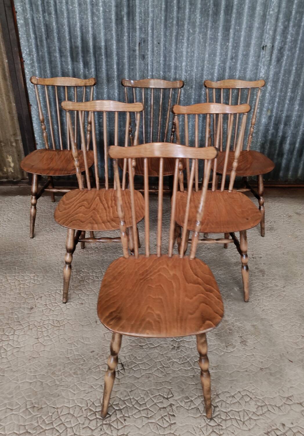Set of 6 vintage Baumann Tacoma Menuet bistro chairs