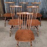 Set of 6 vintage Baumann Tacoma Menuet bistro chairs