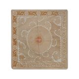 Vintage Turkish hand-knotted rug 141x146 cm