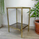 Brass and smoked glass harness 1970