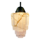 Art deco skyscraper – marbled pink opaline and brass