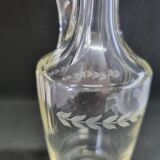 Petit Vase / Flacon vintage sérigraphie à motif fleuras délicat