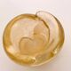 Vintage Thick Murano Glass Ashtray - Catchall with Gold Leaf, Italy