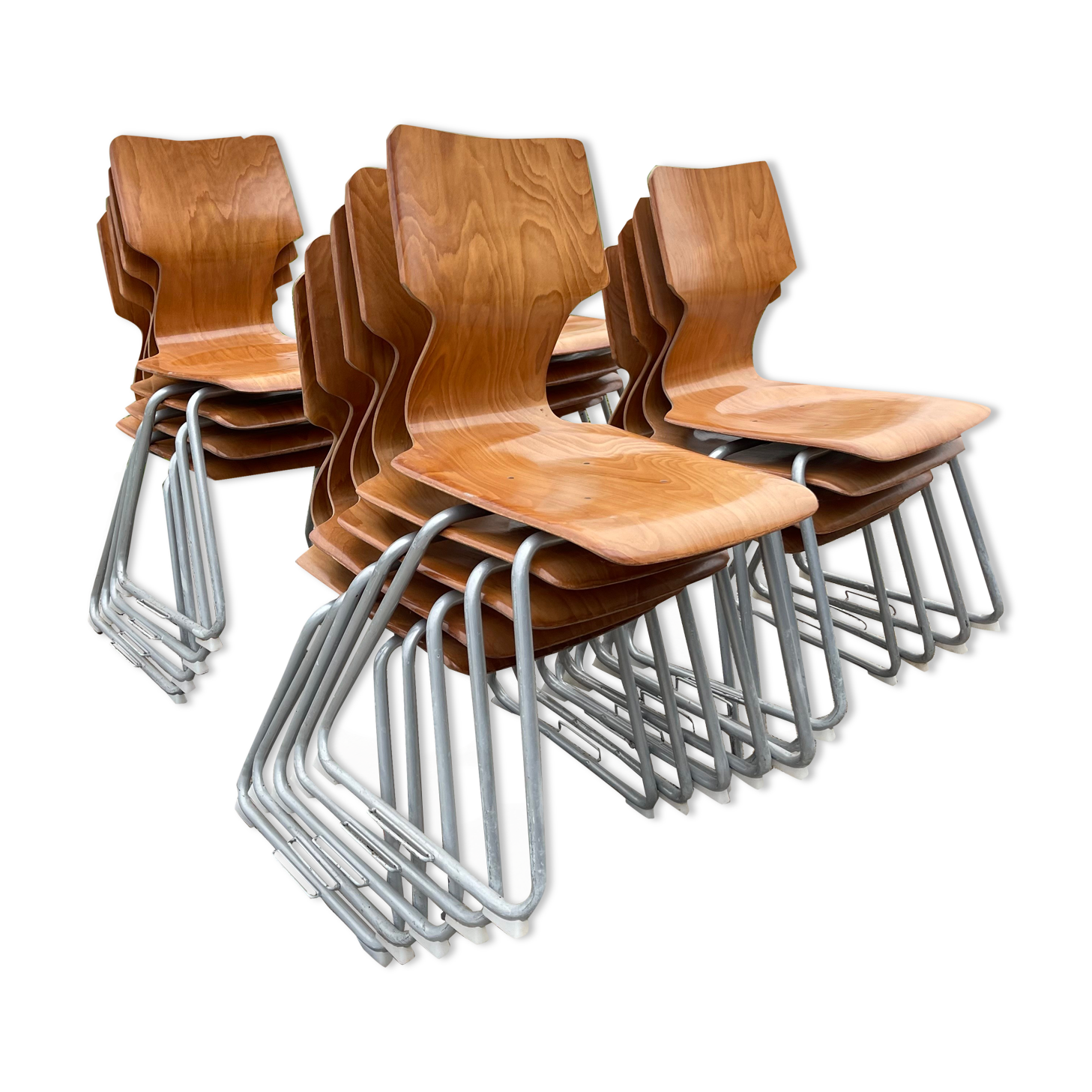 Chairs pagholz base sled light wood