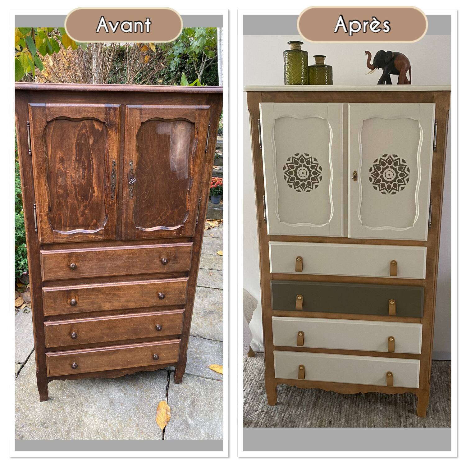 Revamped wooden cabinet