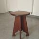 Antique oak stool, folk art