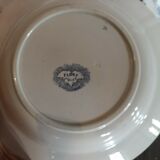 Series of 7 hollow plates in Sarreguemines earthenware model Flore