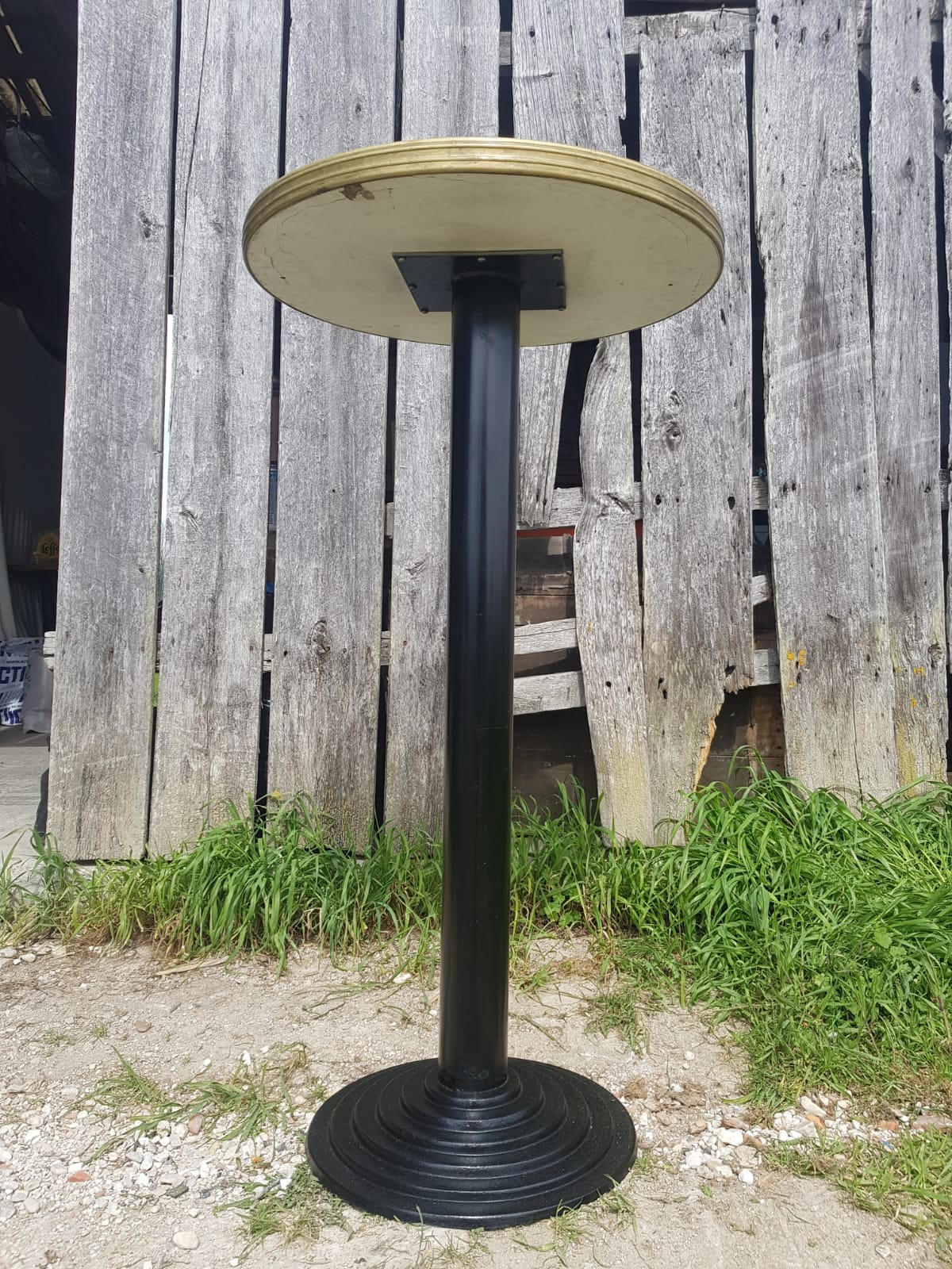Ancient table eat standing art deco pied fonte noir - vintage formica plateau