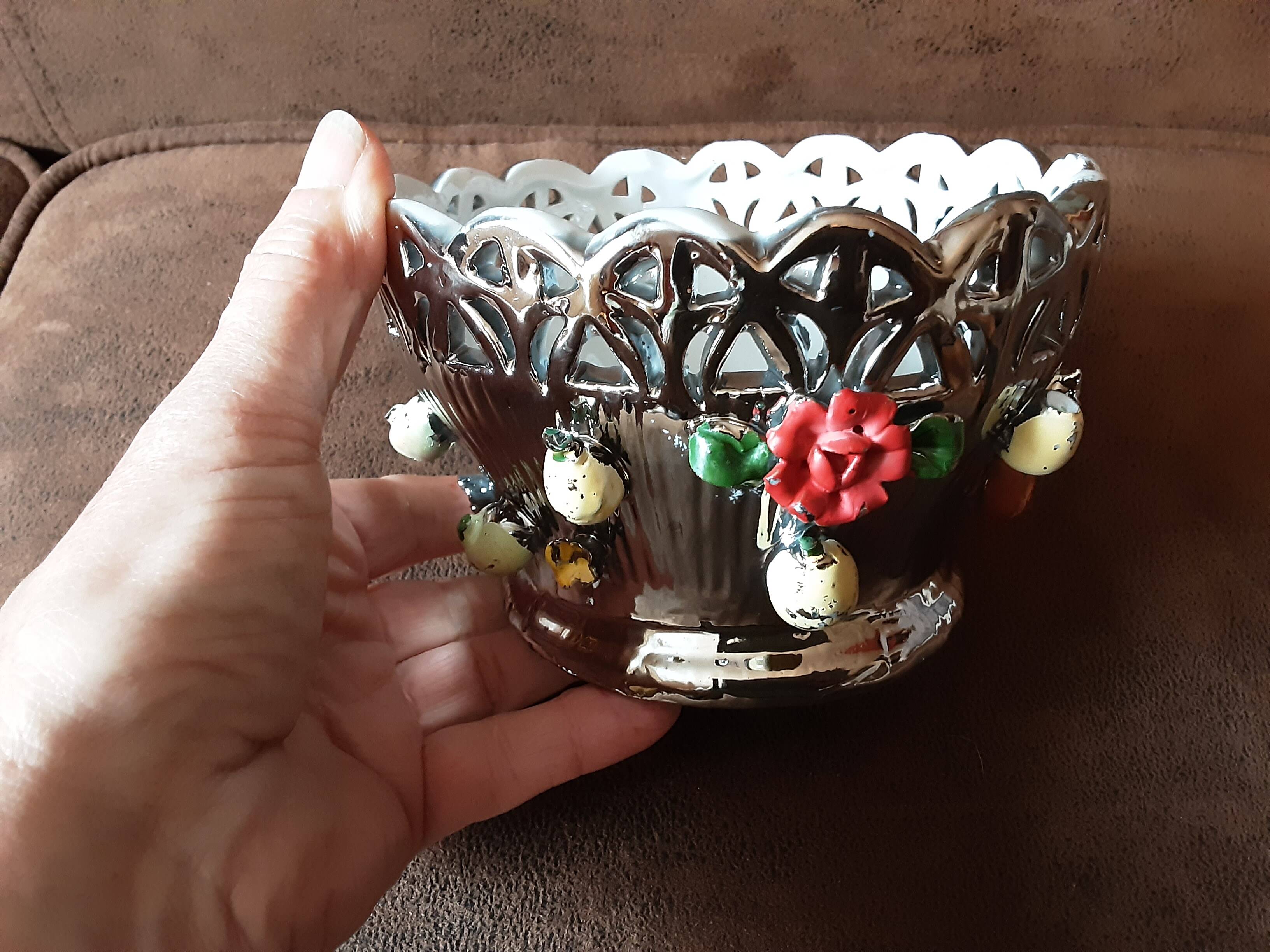 Original barbotine style bowl