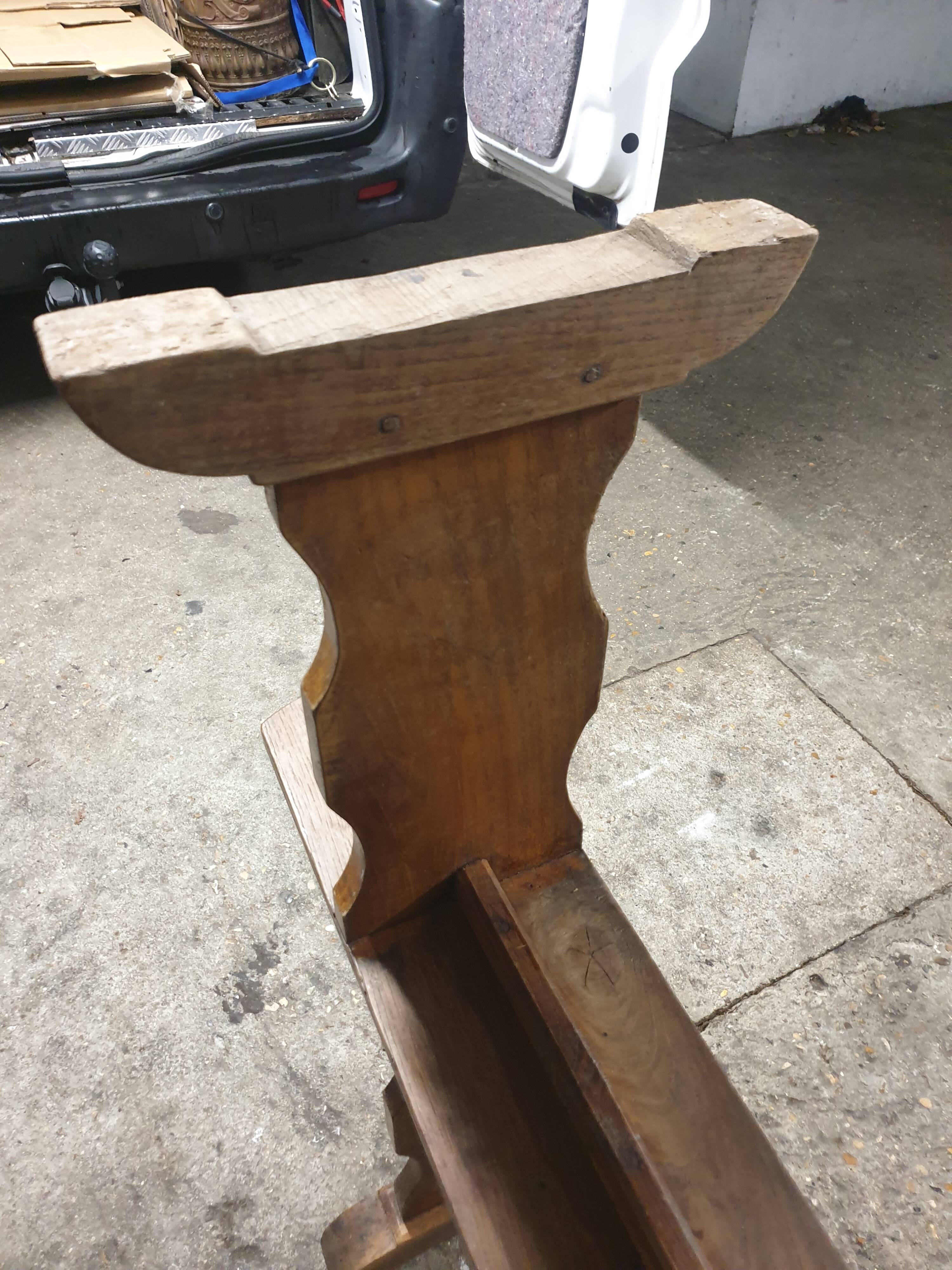 2 solid oak farm benches