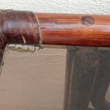 Vintage rattan coffee table and smoked glass
