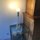 Brass and crystal lamp foot