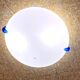 Large white Murano glass ceiling light, Italy, 1980s