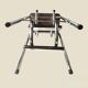 Vintage stepladder in Formica, wood and chromed metal