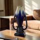 Large Art Nouveau vase by Thulin in glazed flame stoneware.