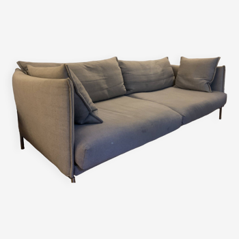 ultra wide and long 3 seater sofa Moroso Gentry Major
