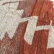 Moroccan Berber carpet Boujaad orange and ecru with colorful details 215x176cm