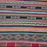 Multicolored Berber carpet in wool 102x215cm