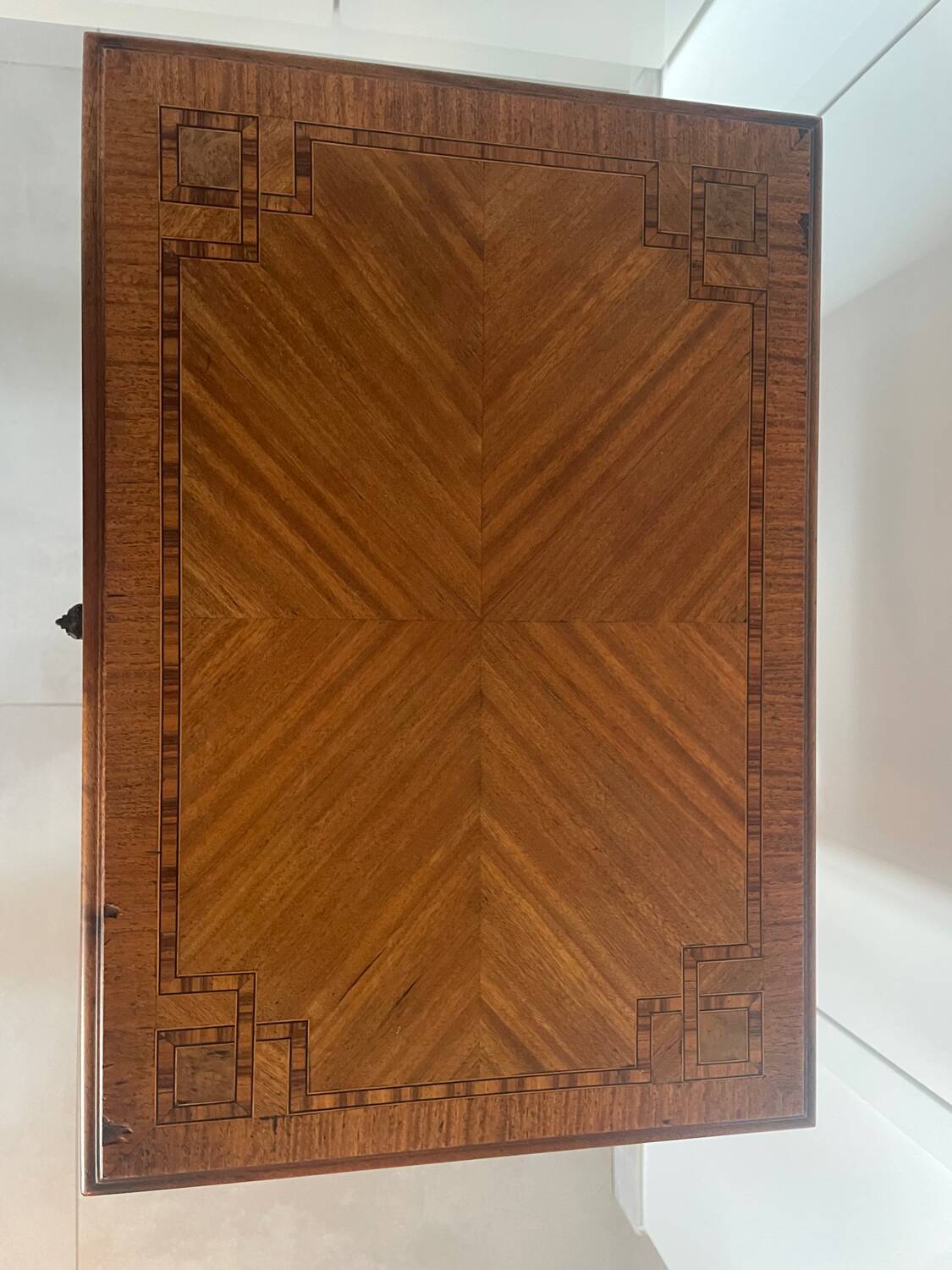 Directoire marquetry console in mahogany