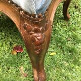 Regency period, 18th century. Armchair with a flat back.