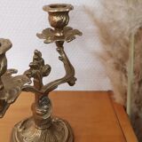 Ancien chandelier en laiton massif