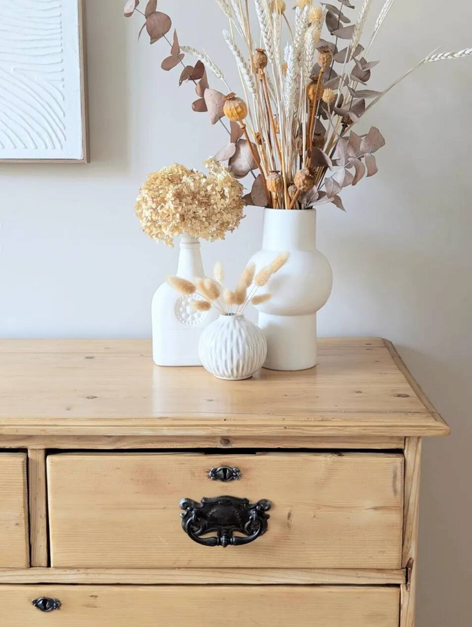 Antique English pine chest of drawers