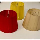 Set of 3 vintage celluloid clip-on lampshades