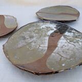 Georges Sybesma trois plats  céramique grès vers 1990/2000