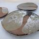 Georges Sybesma three stoneware ceramic dishes circa 1990/2000