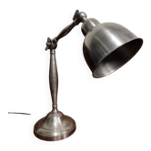 Vintage industrial pewter desk lamp