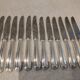 12 silver-plated dessert knives by Christofle America