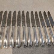 12 silver-plated dessert knives by Christofle America