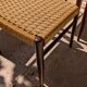 Set of 4 vintage teak chairs with weaving, Scandinavian, Mid-Century.