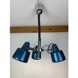 Rolly chandelier 3 blue adjustable spots, 70s
