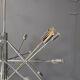 Vintage chrome sputnik style chandelier, 1970s