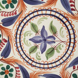 Assiette décorative fleurie en céramique