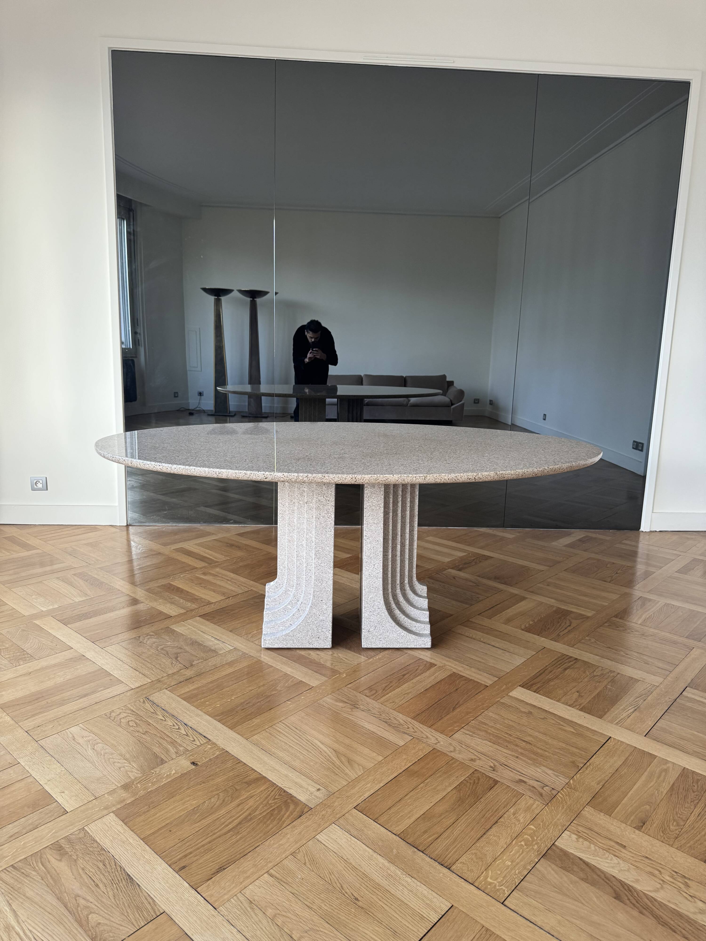 Table Granit Terrazzo, Plateau Oval