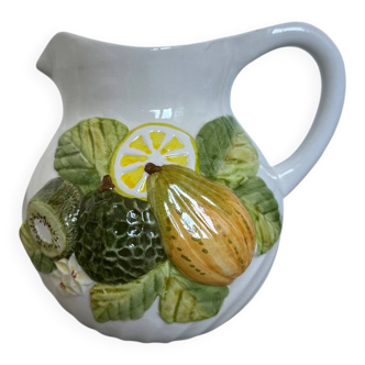 Large vintage earthenware pitcher