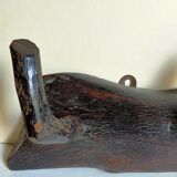 Art-Popular brutalist wall coat holder in solid wood