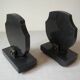 Old pair of cassolette bookends in Art Deco marble office living room vintage retro