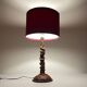 Lampe de table vintage en cuir italien, années 1950