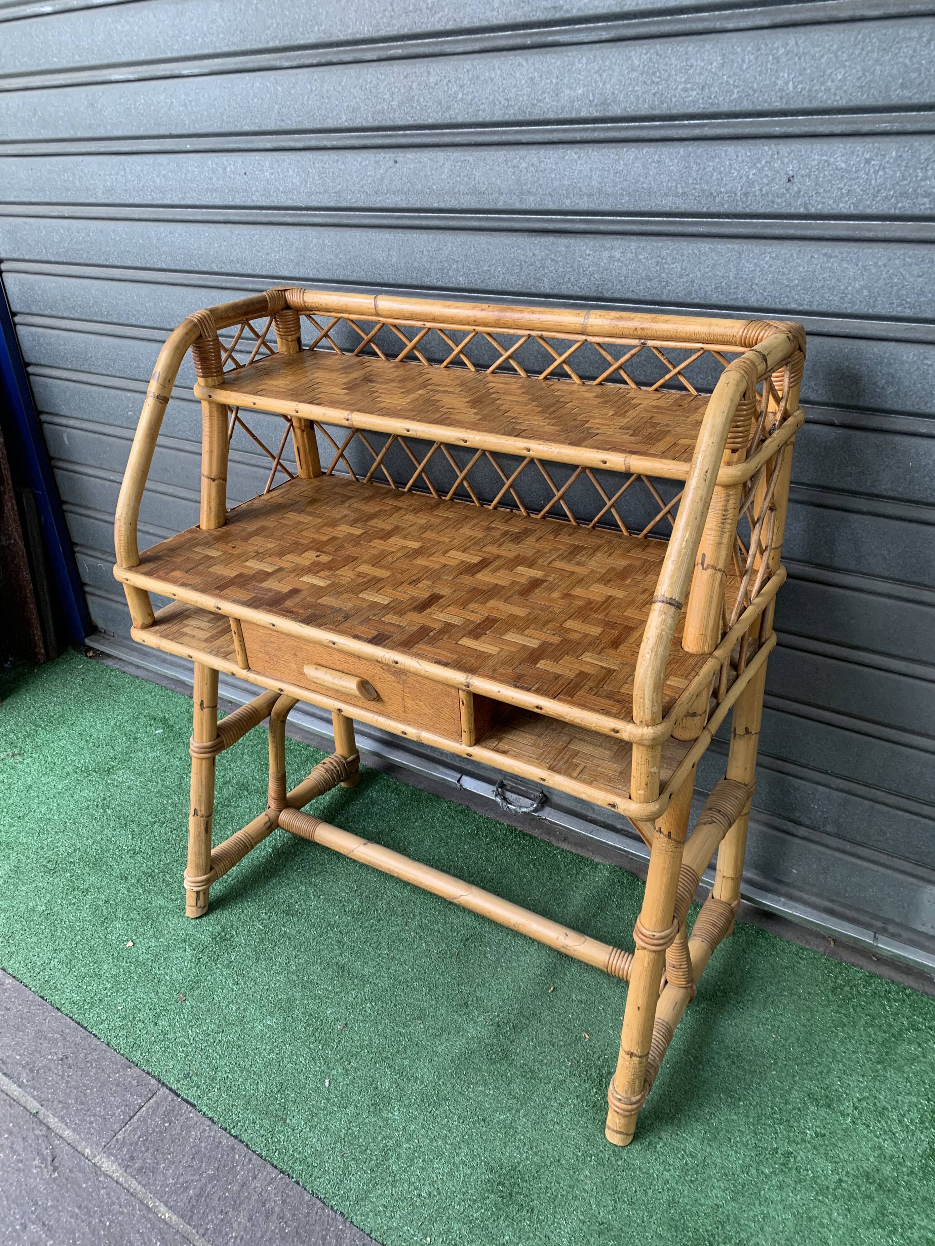 Rattan desk from the 60's